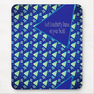 Stilvoll blau und gelb inspirierend mousepad