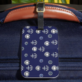 Stilvoll blaue und weiße Navy Gepäckanhänger