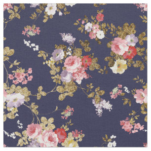 Stilvoll blaues Rosa Goldbarsch Stoff