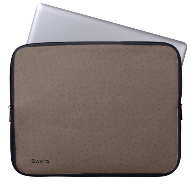 Stilvoll braun Straußenlook Custom Lap Top Sleeve (Vorderseite)