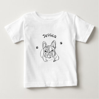 Stilvoll Bulldog Minimalistisch Baby T-shirt