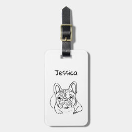 Stilvoll Bulldog Minimalistisch Gepäckanhänger