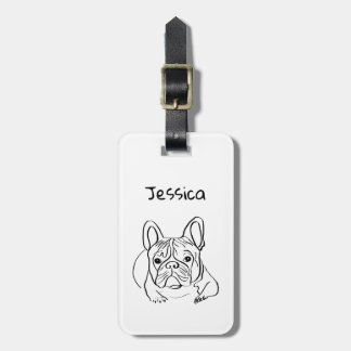 Stilvoll Bulldog Minimalistisch Gepäckanhänger