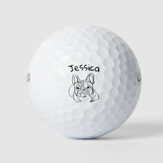 Stilvoll Bulldog Minimalistisch Golfball