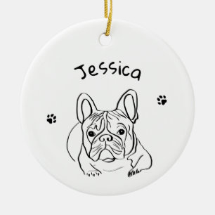 Stilvoll Bulldog Minimalistisch Keramik Ornament