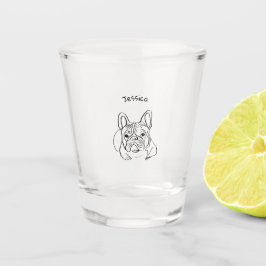 Stilvoll Bulldog Minimalistisch Schnapsglas