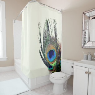 Stilvoll Chic Blue Green Peacock Feather Duschvorhang