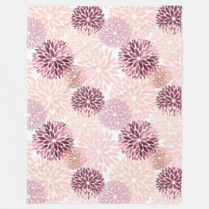 Stilvoll Chic Pink Floral Fleecedecke
