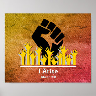 Stilvoll Christlich I ARISE Micah 7:8 Motivierend Poster