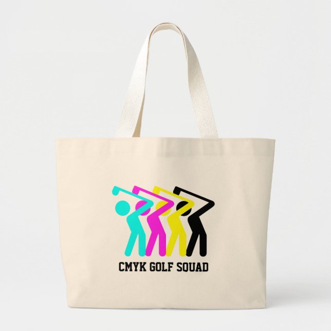 Stilvoll CMYK Golfer Jumbo Stoffbeutel (Vorne)