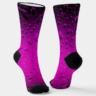 Stilvoll Cool rosa Wassertropfen Socken