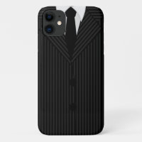 Stilvoll Cooler Black Pinstripe Anzug und Krawatte