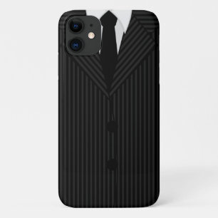Stilvoll Cooler Black Pinstripe Anzug und Krawatte Case-Mate iPhone Hülle