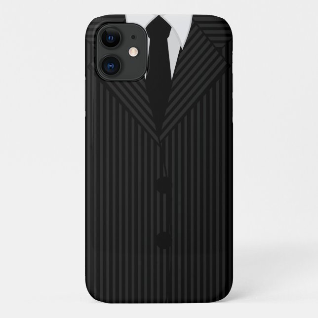 Stilvoll Cooler Black Pinstripe Anzug und Krawatte Case-Mate iPhone Hülle (Rückseite)