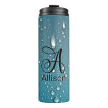 Stilvoll Cooles blaues Wasser tropft Monogram A Le