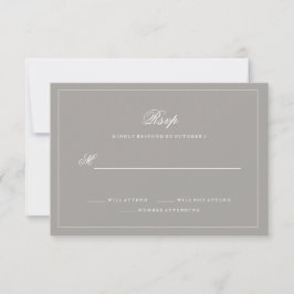 Stilvoll Deep Gray Wedding RSVP