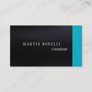 Stilvoll dunkelgrau Schlicht sauber Visitenkarte