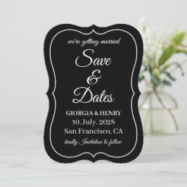 STILVOLL EINFACH MODERN MINIMALISTISCH HOCHZEIT SC SAVE THE DATE