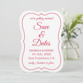STILVOLL EINFACH MODERN MINIMALISTISCH WEIß & WARM SAVE THE DATE
