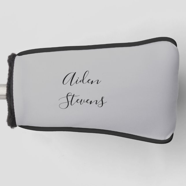 Stilvoll Einfach Schlicht Grau Minimalistische Kal Golf Headcover (Vorderseite)