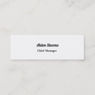 Stilvoll, einfach Schlicht, Minimalistisch, elegan Mini Visitenkarte