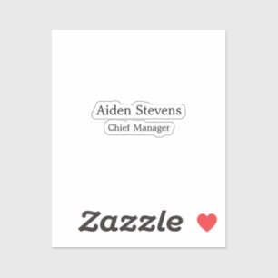 Stilvoll Einfach Schlicht Schwarz & Weiß Minimalis Aufkleber