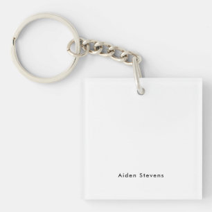 Stilvoll Einfach Schlicht Schwarz & Weiß Minimalis Schlüsselanhänger