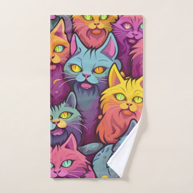 Stilvoll eingerichtet: Street Cats Pattern Handtuch (Handtuch)