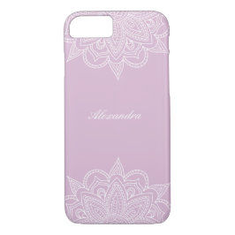 Stilvoll & elegant Berry Pink & White Mandala Lace Case-Mate iPhone Hülle