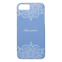 Stilvoll & elegant Blue & White Name Mandala Lace