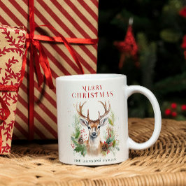 Stilvoll & elegant Deer Christmas Gärten Custom Kaffeetasse