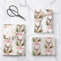 Stilvoll & elegant Deer Christmas Greenery Muster