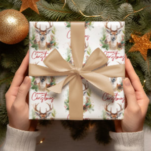 Stilvoll & elegant Grün des Hirschen Geschenkpapier