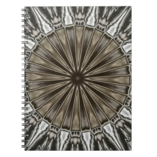 Stilvoll Elegant Kaleidoskop Design Brown Gray Notizblock