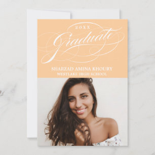 STILVOLL ELEGANTE SCHRIFT 2 ABSCHLUSSPARTY-EINLADU EINLADUNG
