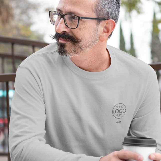 Stilvoll elegantes Firmenlogo Langschläfchen T-Shirt (Von Creator hochgeladen)