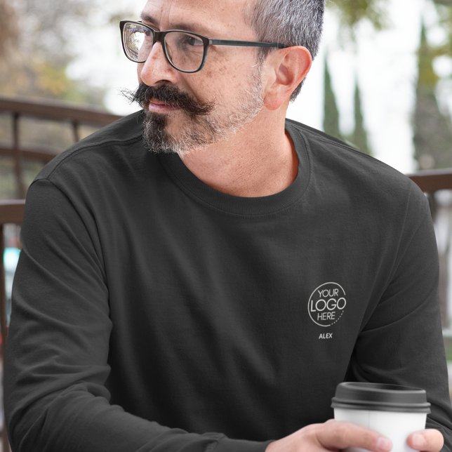 Stilvoll elegantes Firmenlogo Langschläfchen T-Shirt (Von Creator hochgeladen)