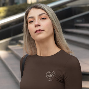 Stilvoll elegantes Firmenlogo Langschläfchen T-Shirt