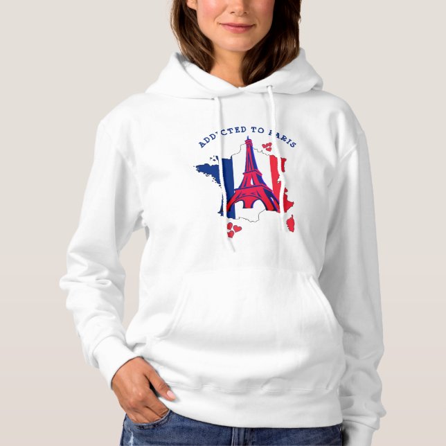 Stilvoll ergänzt durch PARIS Hoodie (Vorderseite)