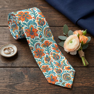 Stilvoll ethnisch farbenfroh Paisley Floral Art Mu Krawatte