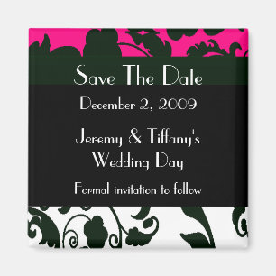 Stilvoll Fleur Elegant Speichern Sie das Date Magn Magnet