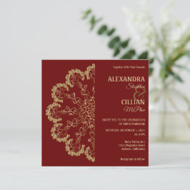 Stilvoll floral Mandala Wedding Einladung