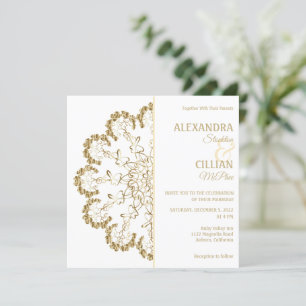 Stilvoll floral Mandala Wedding Einladung