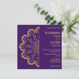 Stilvoll floral Mandala Wedding Einladung