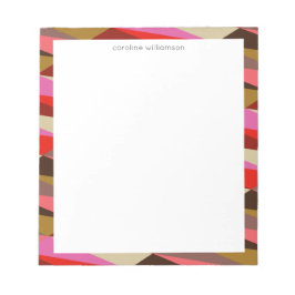 Stilvoll formatierter 60er Geometric Border Person Notizblock