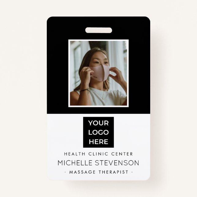 Stilvoll Foto Mitarbeiter Ausweis (Vorderseite)