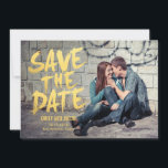 Stilvoll gebürstetes Foto Save the Date Karte<br><div class="desc">Moderne und stilvolle Speicherkarten von Berry Berry Sweet Designs. Besuchen Sie unseren Design-Showroom unter WWW.BERRYBERRYSWEET.COM für stilvollere Bürodesigns. Die Hintergrundfarbe ist online editierbar.</div>