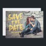 Stilvoll gebürstetes Foto Save the Date Karte<br><div class="desc">Moderne und stilvolle Speicherkarten von Berry Berry Sweet Designs. Besuchen Sie unseren Design-Showroom unter WWW.BERRYBERRYSWEET.COM für stilvollere Bürodesigns. Die Hintergrundfarbe ist online editierbar.</div>