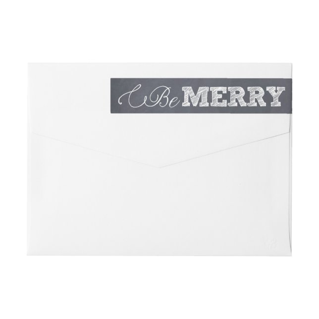 Stilvoll gekleidetes Holiday Wraparound Label (Rückseite)