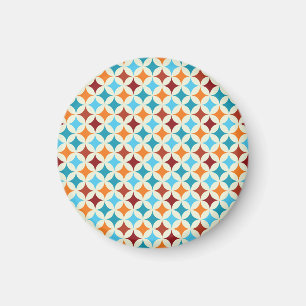 Stilvoll geometrisch: Vintage nahtloses Muster Magnet